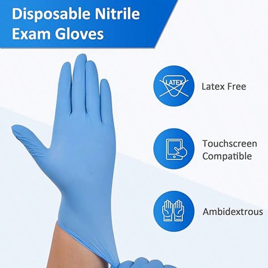 100pcs Heavy Duty Nitrile Disp - Rubber Glove Cleaning ulasan dan harga