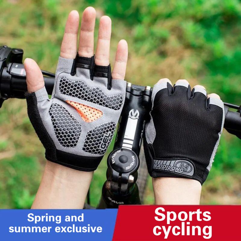 Unisex Half Finger Cycling Glo - Cycling Glove Padded ulasan dan harga
